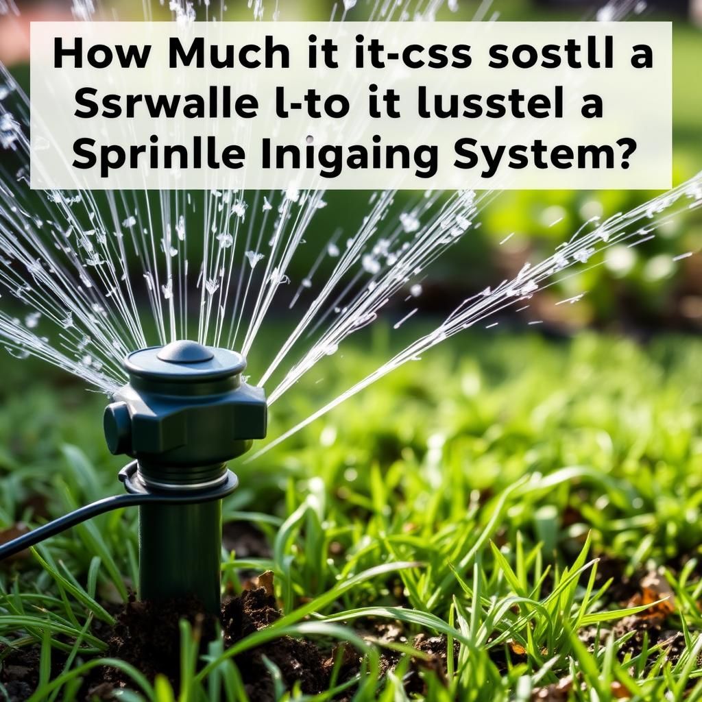 how much does it cost to install a sprinkler irrigation system a complete guide to pricing and factors affecting installation costs